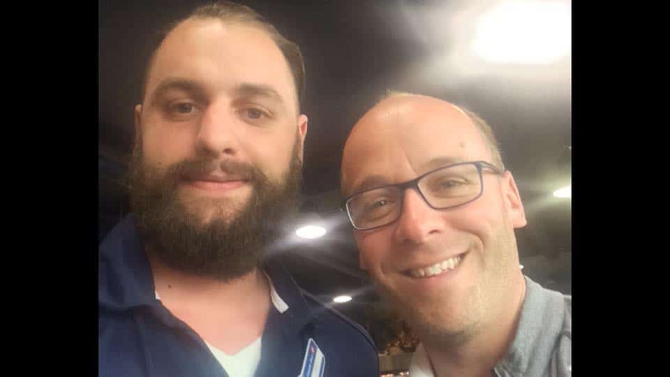 Kevin Gagné n’oubliera pas son égoportrait avec Yanick Bouchard de RDS