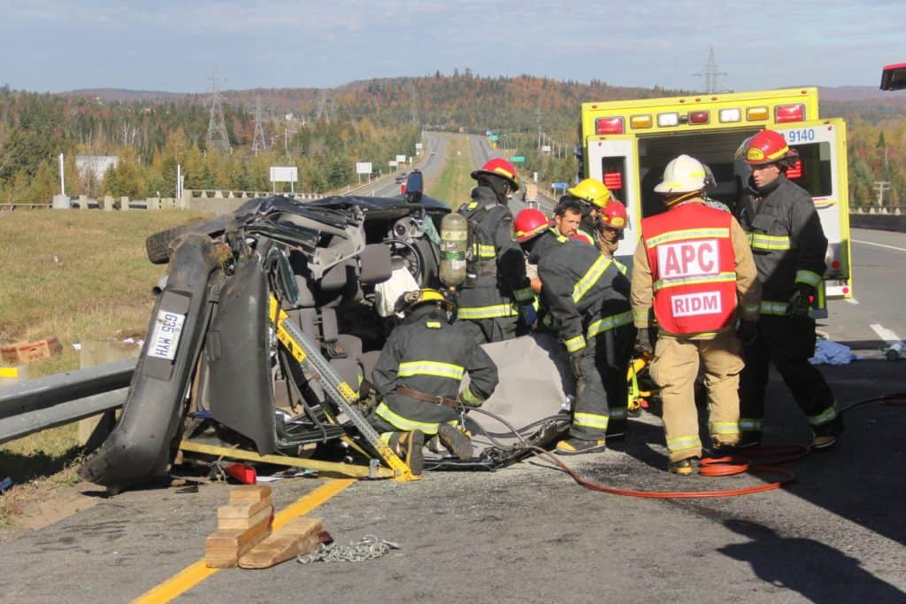 Sortie de route spectaculaire à Sainte-Agathe