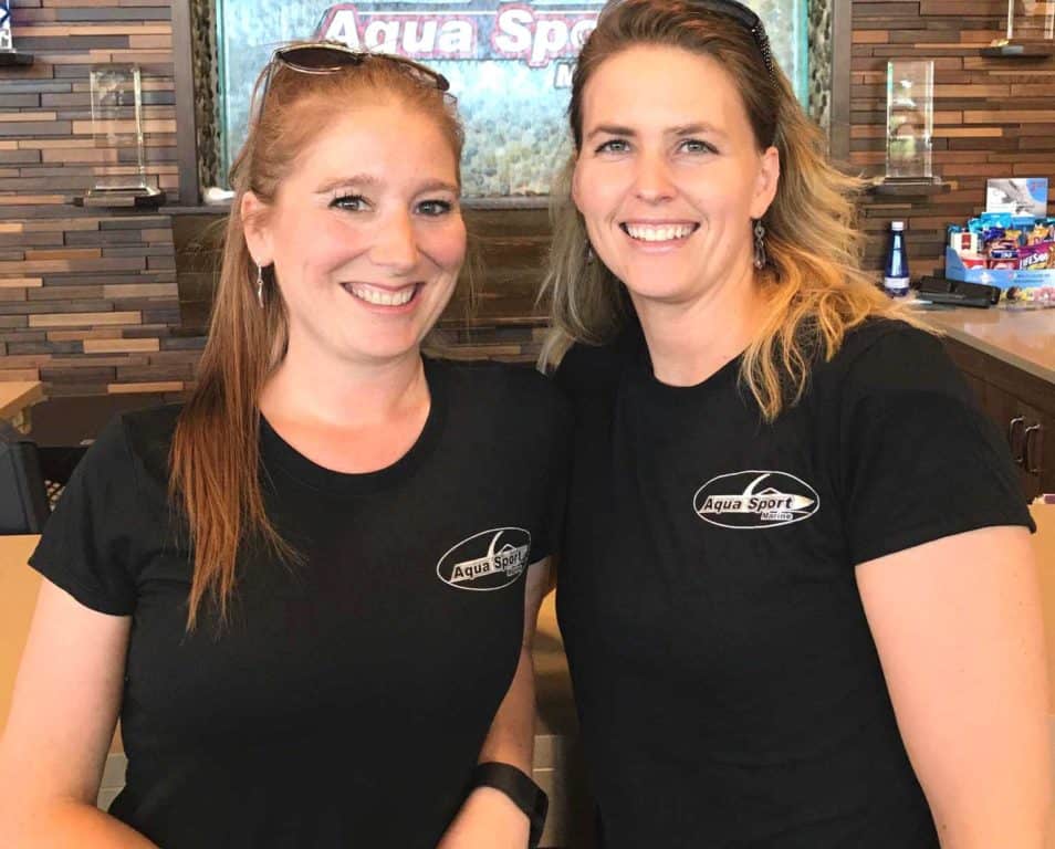 Mélanie et Virginie au départ du Trophée Roses des Andes
