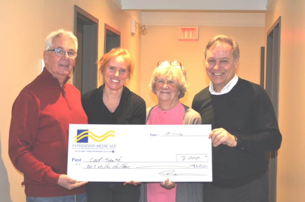 La Fondation verse un don de 8 000$ à la Coop santé de Saint-Adolphe