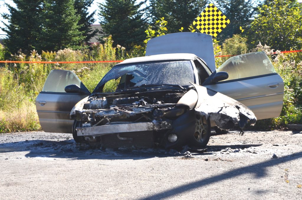 Voiture incendiée: la SQ enquête!