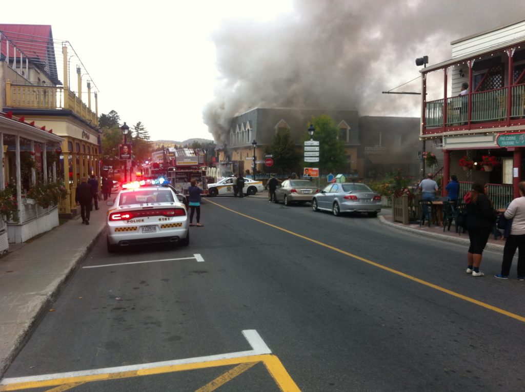 Important incendie au centre-ville