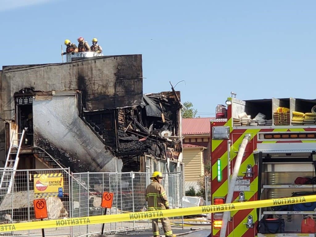 Un feu se déclare sur la rue Saint-Vincent à Sainte-Agathe