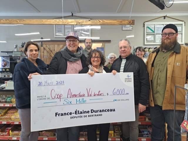 La Coopérative alimentaire de Val-des-Lacs reçoit 6000$