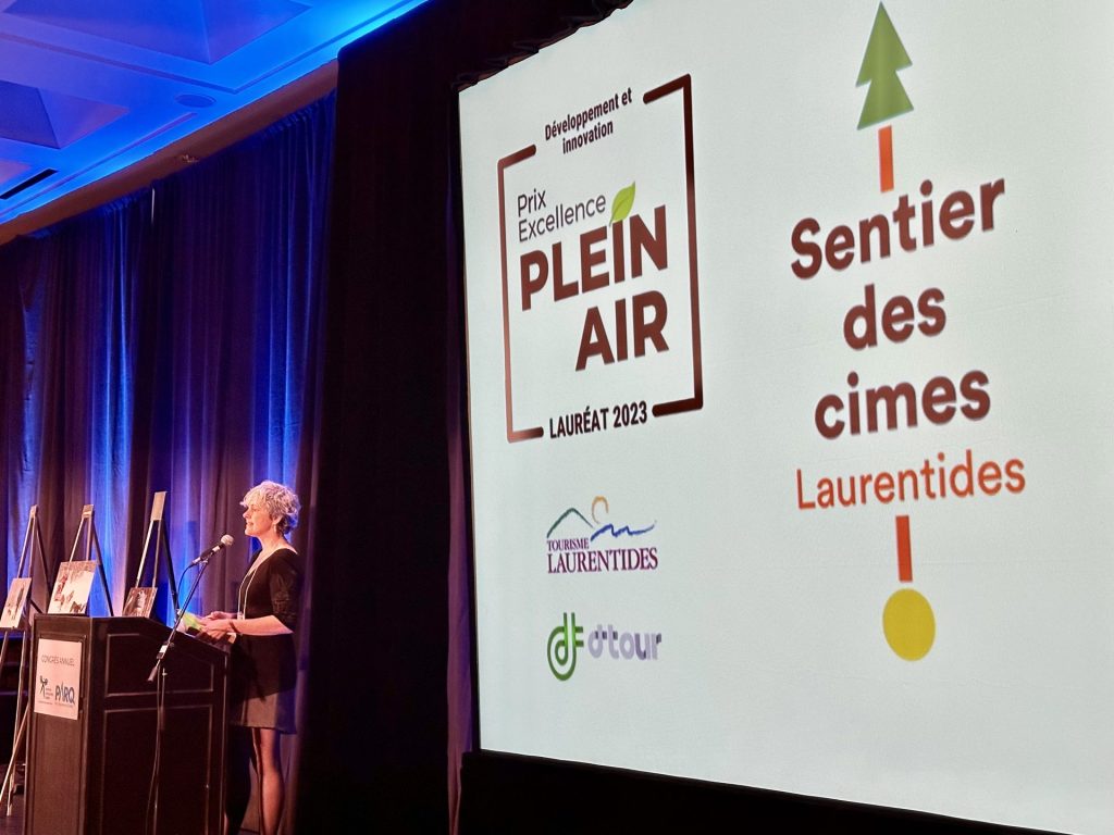 Le Sentier des cimes Laurentides remporte le Prix Développement et innovation